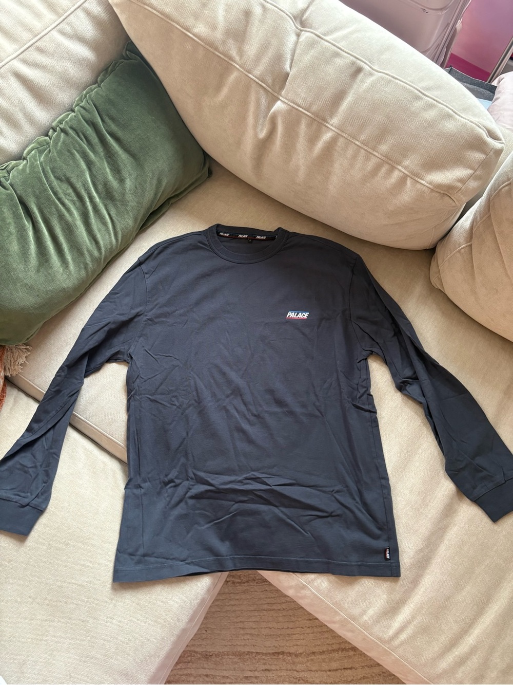 PALACE Black Long-Sleeve Logo Tee